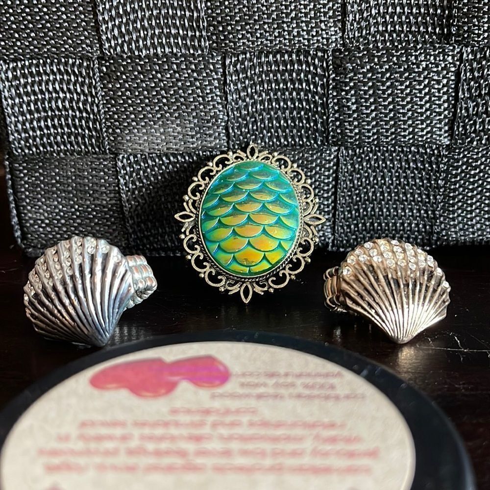 Mermaid seashell rings  